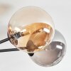 Chehalis Plafonnier, Boule lumineuse 62 cm Ambre, Fumé, 6 lumières