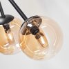 Chehalis Plafonnier, Boule lumineuse 55 cm Ambre, 6 lumières