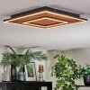 Meron Plafonnier LED Couleur bois, Noir, 1 lumière
