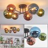 Chehalis Plafonnier, Boule lumineuse Bleu, Vert, Cuivré, 6 lumières
