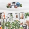 Chehalis Plafonnier, Boule lumineuse Bleu, Vert, Cuivré, 6 lumières