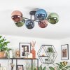 Chehalis Plafonnier, Boule lumineuse Bleu, Vert, Cuivré, 6 lumières