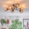 Chehalis Plafonnier, Boule lumineuse 55 cm Ambre, Clair, 6 lumières