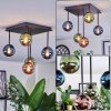Chehalis Plafonnier, Boule lumineuse Bleu, Vert, Cuivré, 5 lumières