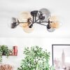 Chehalis Plafonnier, Boule lumineuse 60 cm Ambre, Clair, Fumé, 6 lumières