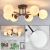 Chehalis Plafonnier, Boule lumineuse 55 cm Blanc, 6 lumières