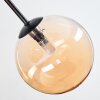 Chehalis Plafonnier, Boule lumineuse Ambre, Fumé, 5 lumières