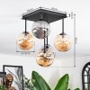 Chehalis Plafonnier, Boule lumineuse Ambre, Fumé, 5 lumières
