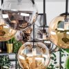 Chehalis Plafonnier, Boule lumineuse Ambre, Fumé, 5 lumières