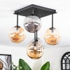 Chehalis Plafonnier, Boule lumineuse Ambre, Fumé, 5 lumières