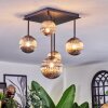 Chehalis Plafonnier, Boule lumineuse Fumé, 5 lumières