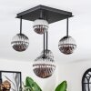 Chehalis Plafonnier, Boule lumineuse Fumé, 5 lumières