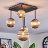 Chehalis Plafonnier, Boule lumineuse Fumé, 5 lumières