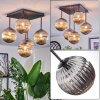 Chehalis Plafonnier, Boule lumineuse Fumé, 5 lumières