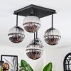 Chehalis Plafonnier, Boule lumineuse Fumé, 5 lumières