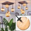 Chehalis Plafonnier, Boule lumineuse Ambre, 5 lumières