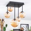Chehalis Plafonnier, Boule lumineuse Ambre, 5 lumières
