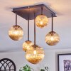 Chehalis Plafonnier, Boule lumineuse Ambre, 5 lumières