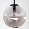 Chehalis Plafonnier, Boule lumineuse 34 cm Fumé, 3 lumières