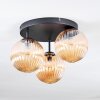 Chehalis Plafonnier, Boule lumineuse 34 cm Ambre, 3 lumières