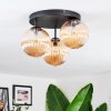 Chehalis Plafonnier, Boule lumineuse 34 cm Ambre, 3 lumières