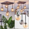 Chehalis Plafonnier, Boule lumineuse Ambre, Fumé, 5 lumières