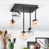 Chehalis Plafonnier, Boule lumineuse Ambre, Clair, Fumé, 5 lumières