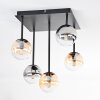 Chehalis Plafonnier, Boule lumineuse Ambre, Clair, Fumé, 5 lumières