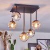 Chehalis Plafonnier, Boule lumineuse Ambre, Clair, Fumé, 5 lumières