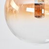Chehalis Plafonnier, Boule lumineuse Ambre, Clair, 5 lumières