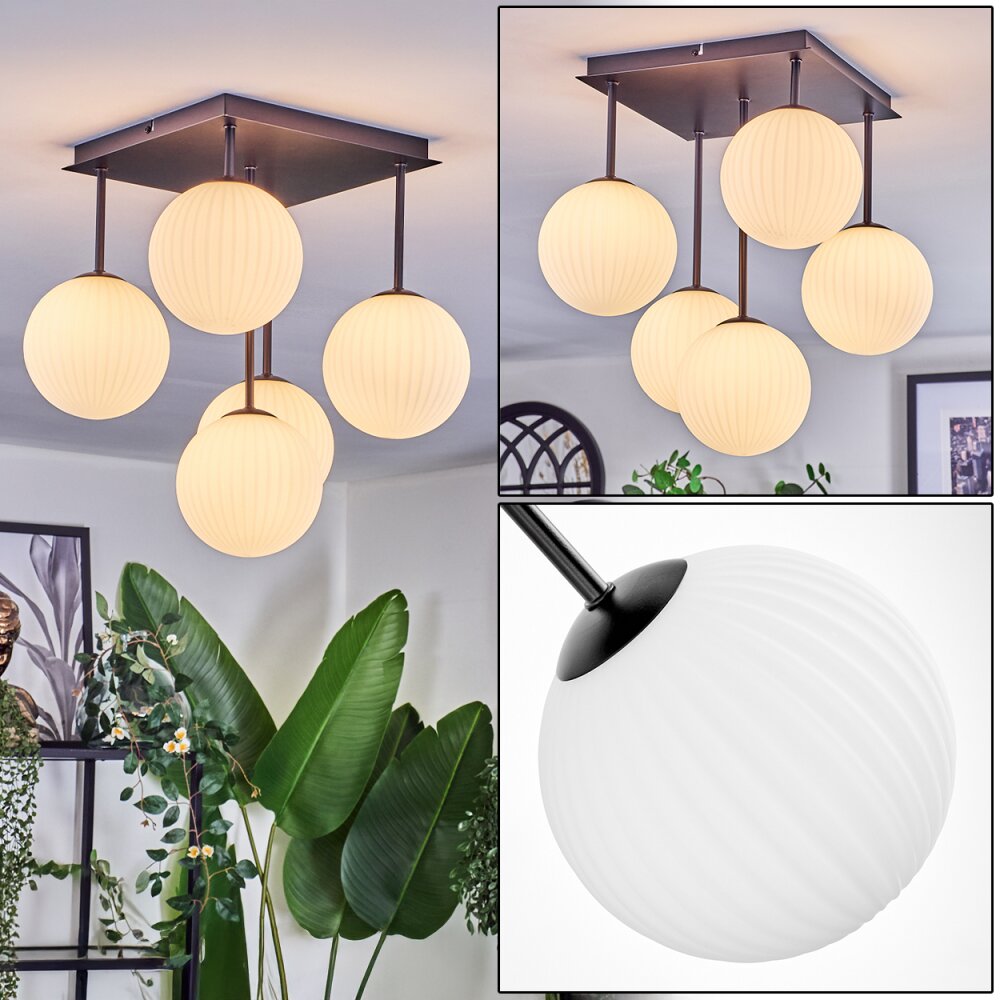 Chehalis Plafonnier, Boule lumineuse Blanc, 5 lumières main product photo