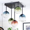 Chehalis Plafonnier, Boule lumineuse Bleu, Vert, Clair, Cuivré, 5 lumières