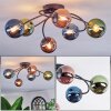 Chehalis Plafonnier, Boule lumineuse Bleu, Vert, Cuivré, 6 lumières