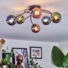Chehalis Plafonnier, Boule lumineuse Bleu, Vert, Cuivré, 6 lumières