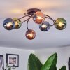 Chehalis Plafonnier, Boule lumineuse Bleu, Vert, Cuivré, 6 lumières