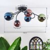 Chehalis Plafonnier, Boule lumineuse Bleu, Vert, Cuivré, 6 lumières