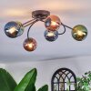 Chehalis Plafonnier, Boule lumineuse Bleu, Vert, Cuivré, 6 lumières