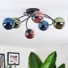 Chehalis Plafonnier, Boule lumineuse Bleu, Vert, Cuivré, 6 lumières