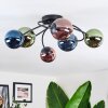 Chehalis Plafonnier, Boule lumineuse Bleu, Vert, Cuivré, 6 lumières