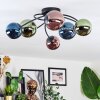 Chehalis Plafonnier, Boule lumineuse Bleu, Vert, Cuivré, 6 lumières