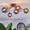 Chehalis Plafonnier, Boule lumineuse Bleu, Vert, Cuivré, 6 lumières