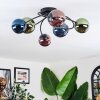Chehalis Plafonnier, Boule lumineuse Bleu, Vert, Cuivré, 6 lumières