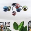 Chehalis Plafonnier, Boule lumineuse Bleu, Vert, Cuivré, 6 lumières
