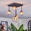 Chehalis Plafonnier, Boule lumineuse Ambre, Clair, 5 lumières