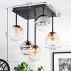 Chehalis Plafonnier, Boule lumineuse Ambre, Clair, Fumé, 5 lumières
