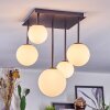 Chehalis Plafonnier, Boule lumineuse Blanc, 5 lumières