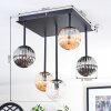 Chehalis Plafonnier, Boule lumineuse Ambre, Clair, Fumé, 5 lumières