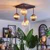 Chehalis Plafonnier, Boule lumineuse Ambre, Clair, Fumé, 5 lumières