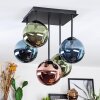 Chehalis Plafonnier, Boule lumineuse Bleu, Vert, Cuivré, 5 lumières