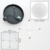 Chehalis Plafonnier, Boule lumineuse Blanc, 3 lumières